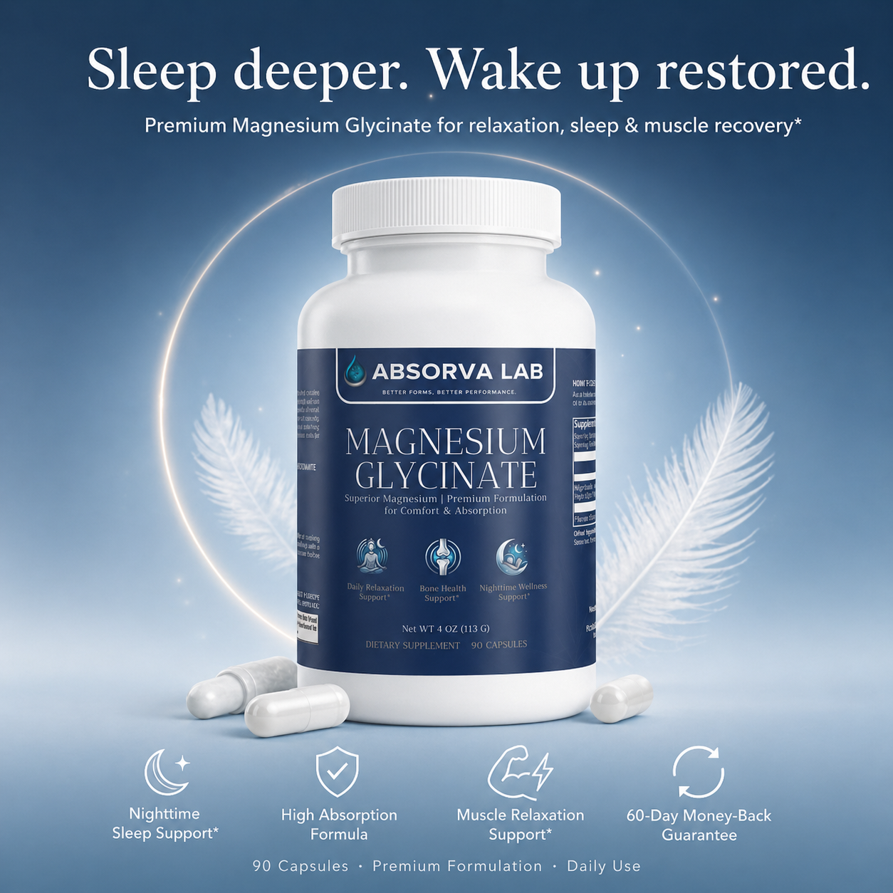 Magnesium Glycinate | High Absorption for Sleep & Muscle Relaxation